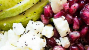 Pomegranate and Pear Salad with Honey Lime Vinaigrette