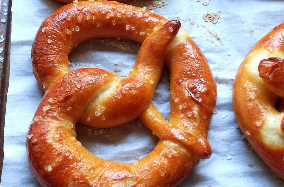 Soft Sourdough Pretzels