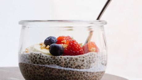 Vegan Vanilla Berry Chia Seed Pudding