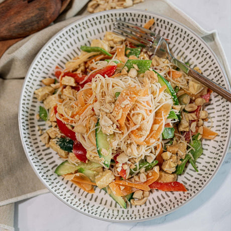 Tofu & Rice Noodle Salad with Coconut and Lime