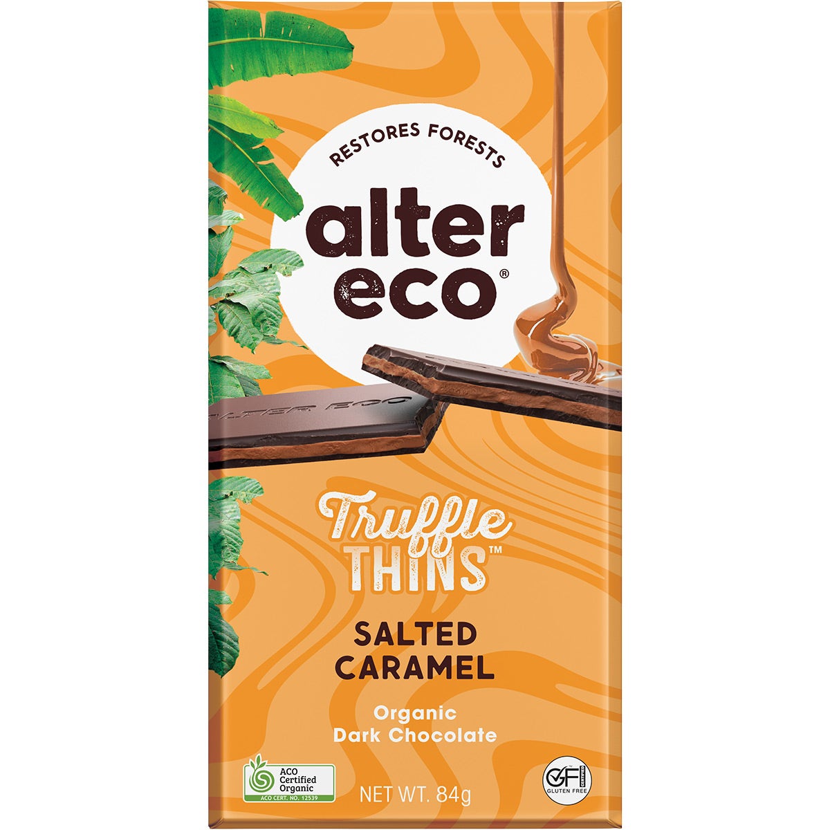 ALTER ECO Chocolate Organic Salted Caramel Dark Truffle Thins