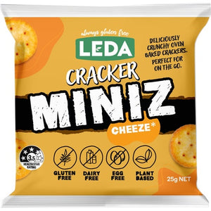 Cracker Miniz Cheeze Multi 6 Pack 25g snack size Leda