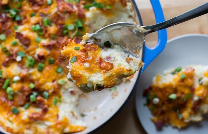 Baked Sweet Potato with Cheeze, Broccoli and Facon Vegan GF