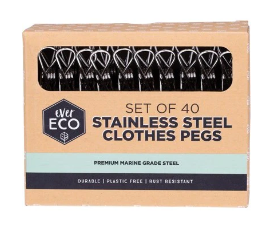 Stainless Steel Clothes Pegs 40 Pack