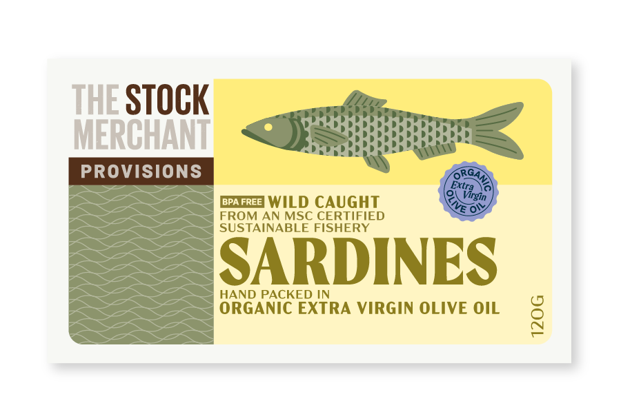 The Stock Merchant Sardines in Extra Virgin Olive Oil 120g