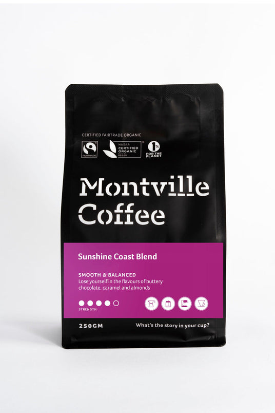 Coffee Plunger Montville coffee organic Sunshine Coast blend 1kg