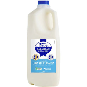 Milk Barambah Organics light 1.4% 2L