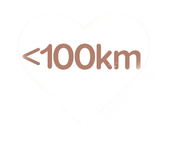 less than 100km